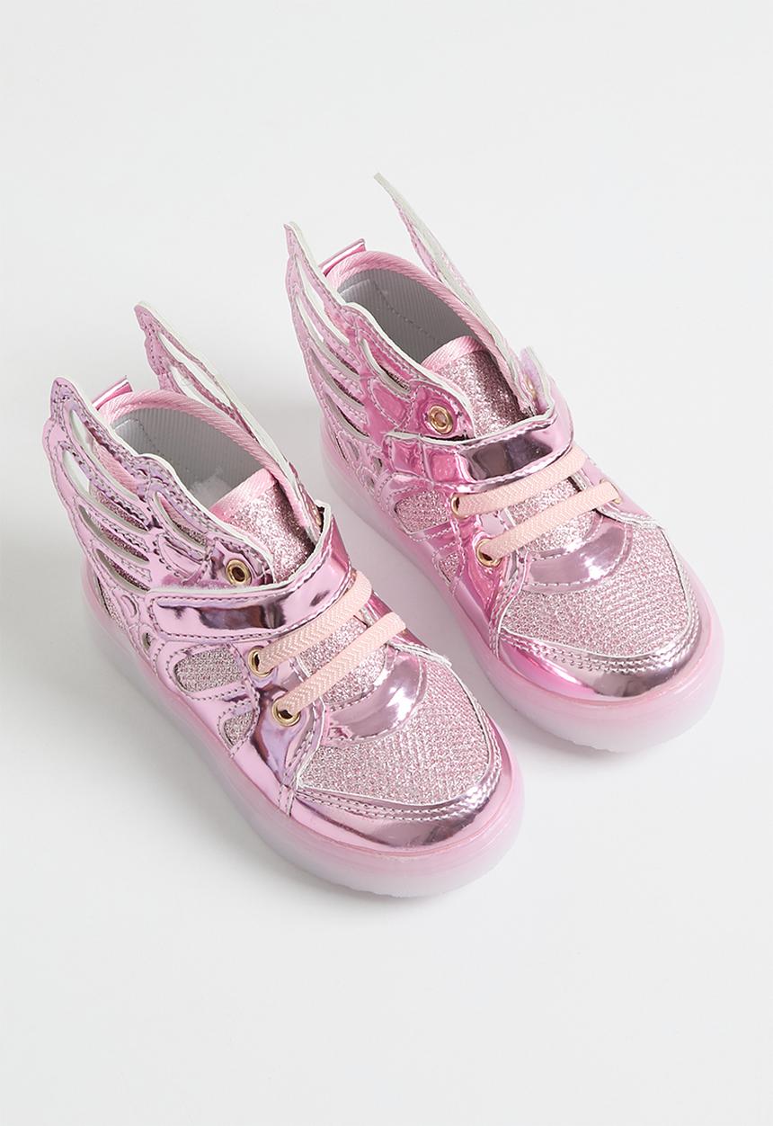 Pop Candy - Metallic light up sneakers - pink