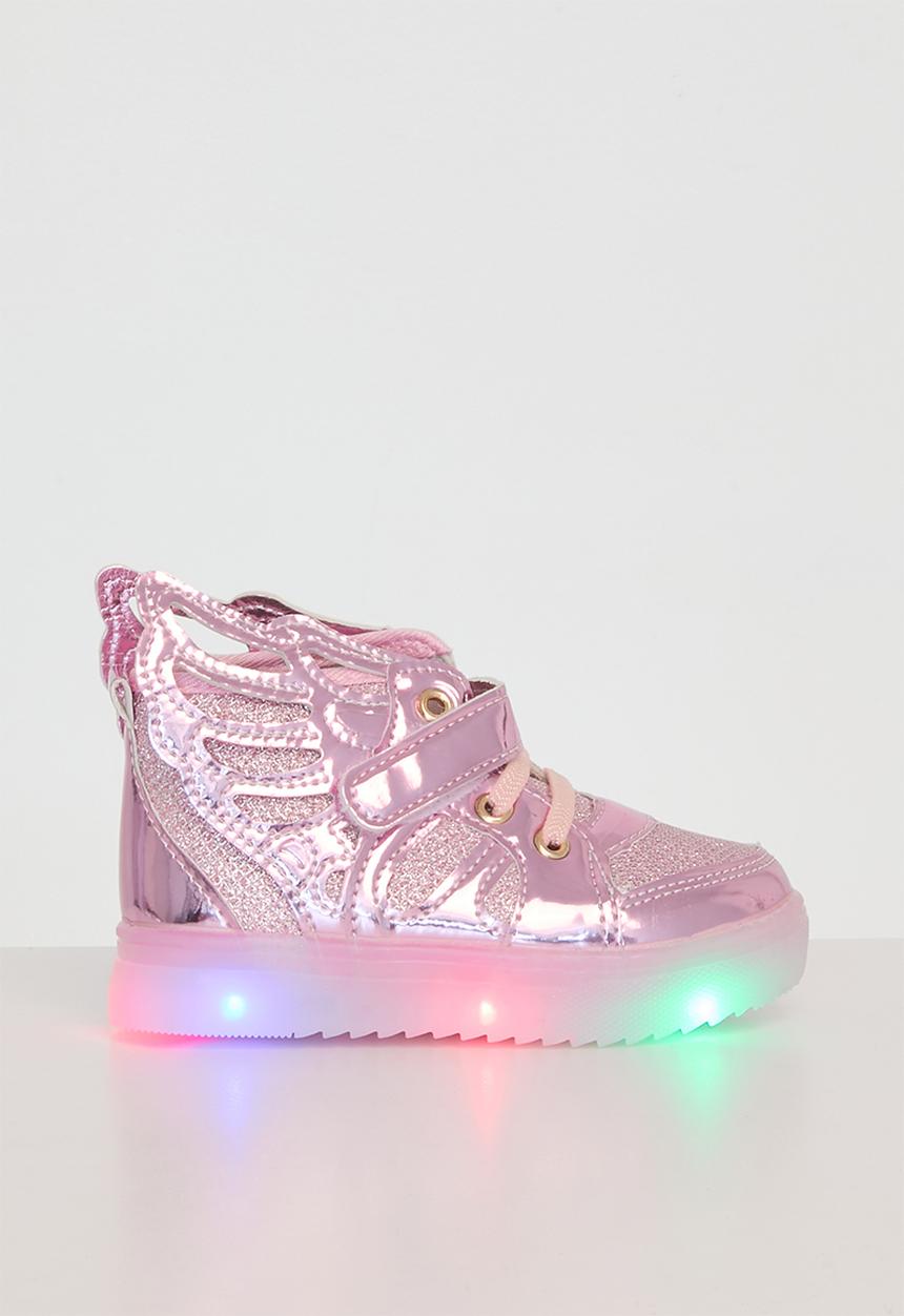 Pop Candy - Metallic light up sneakers - pink