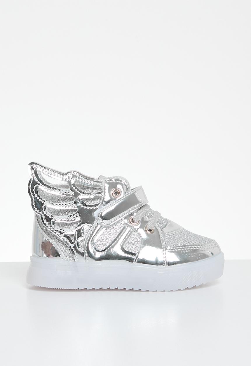 Pop Candy - Metallic light up sneakers - silver