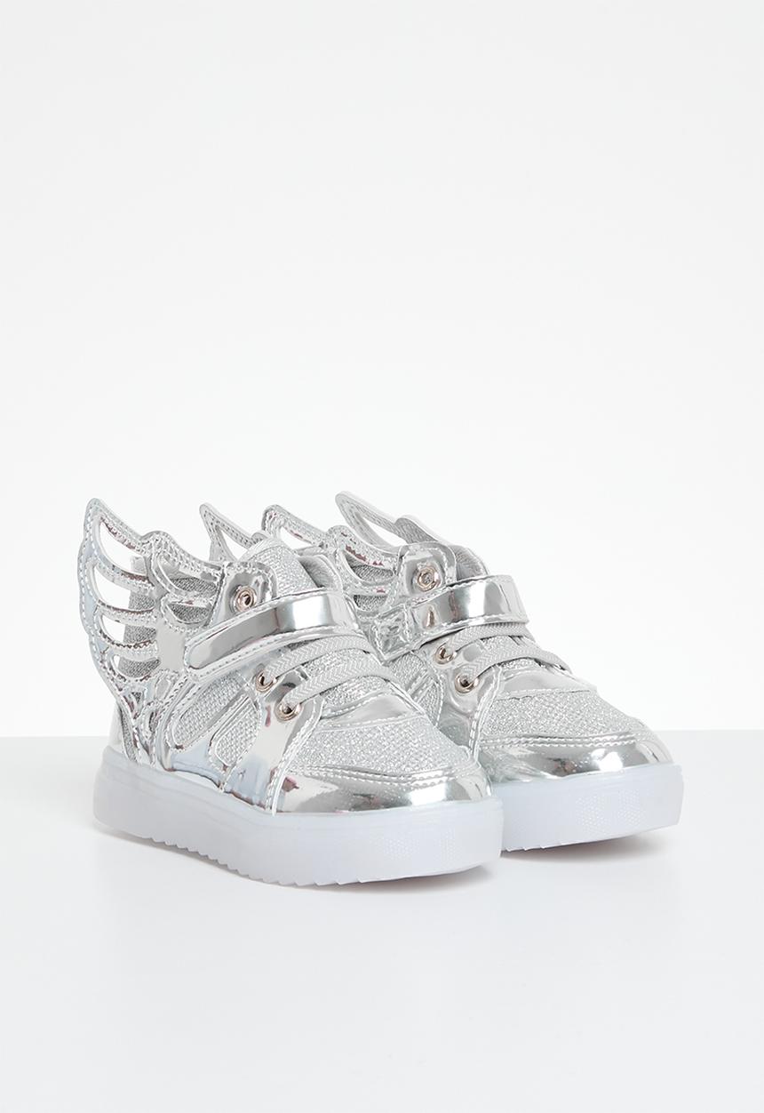 Pop Candy - Metallic light up sneakers - silver