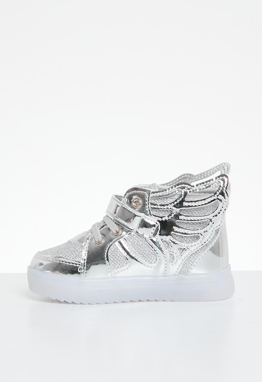 Pop Candy - Metallic light up sneakers - silver