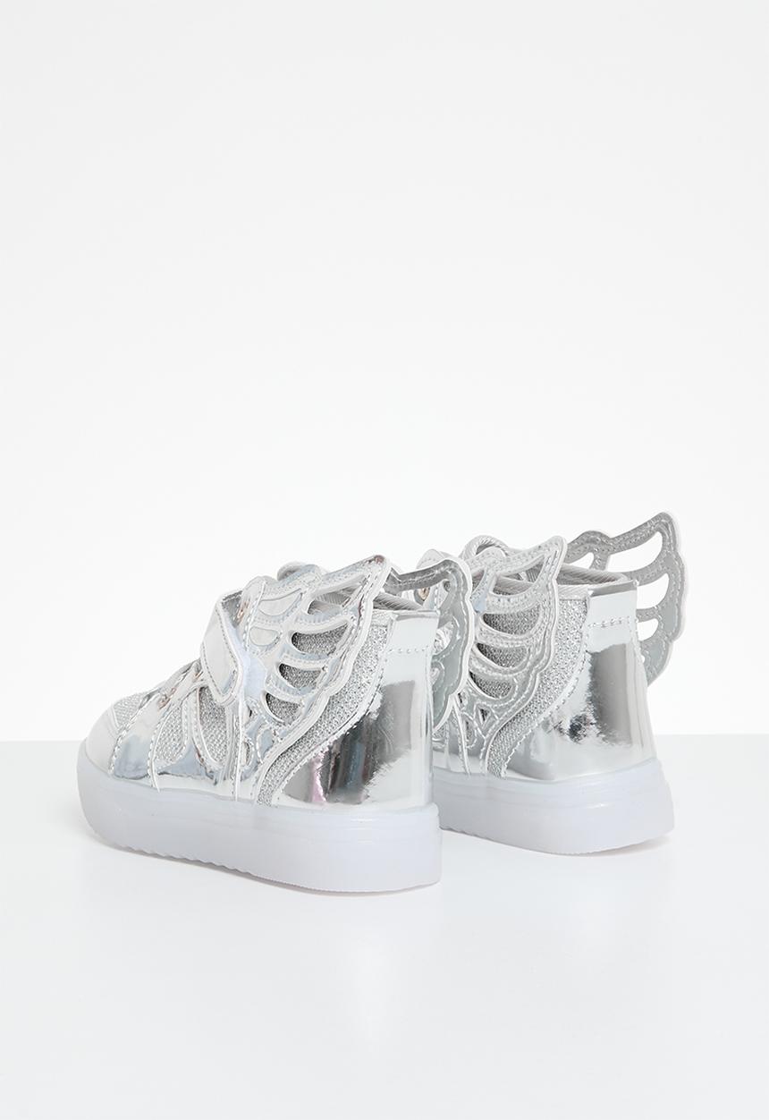 Pop Candy - Metallic light up sneakers - silver