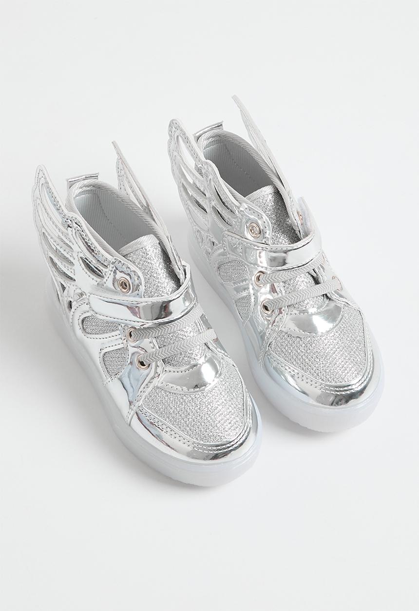 Pop Candy - Metallic light up sneakers - silver