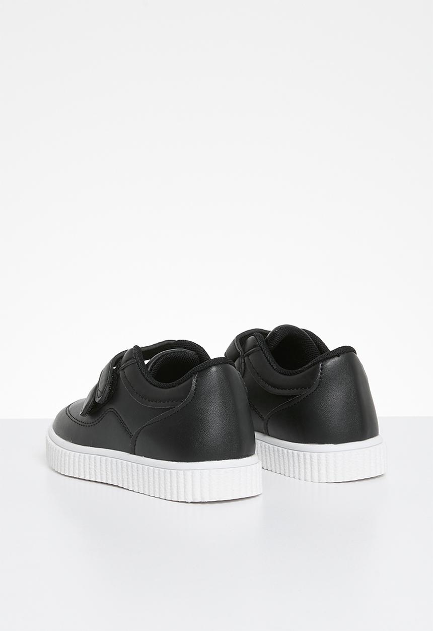 Pop Candy - Twin velcro strap sneaker - black