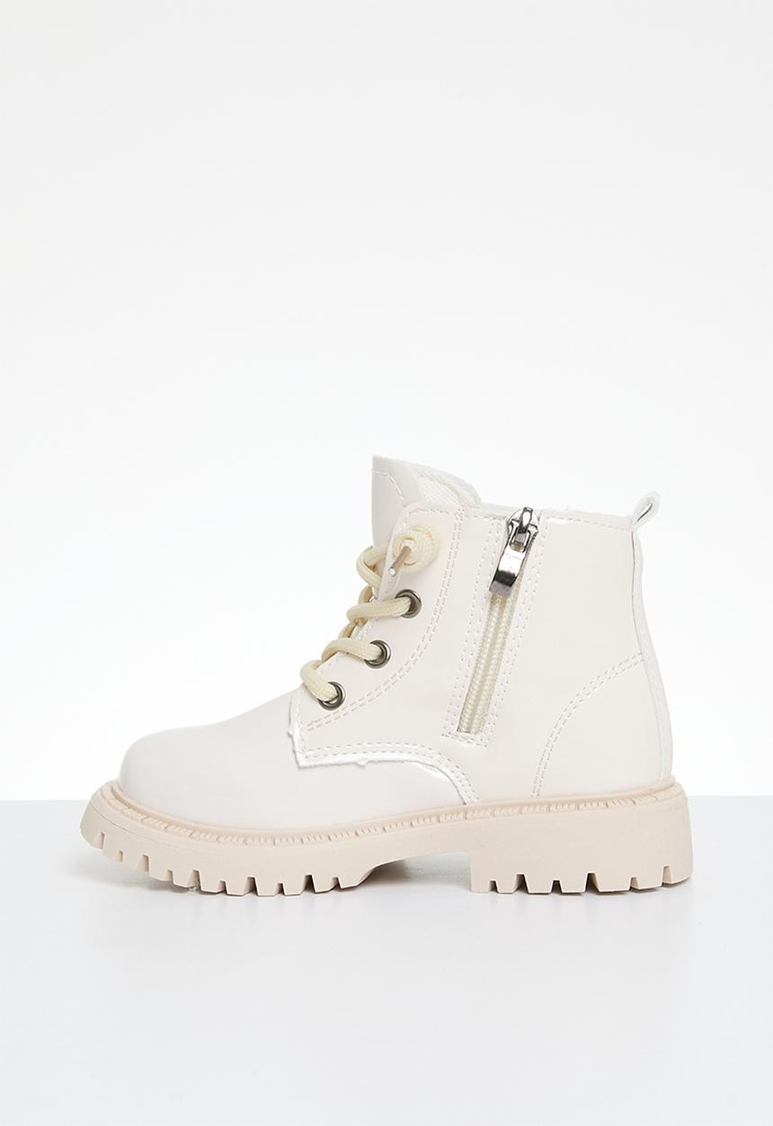 Pop Candy - Butterfly décor ankle boot - off white