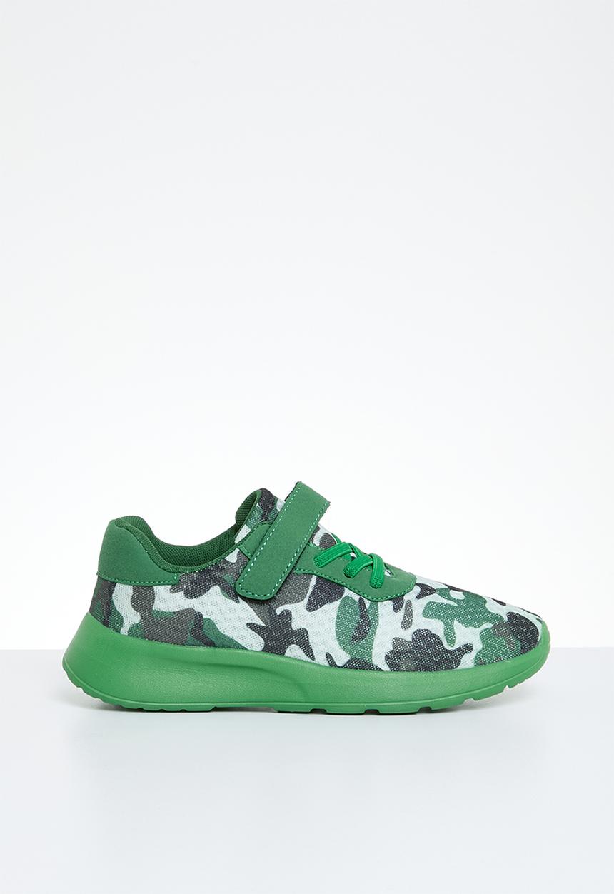 Pop Candy - Adjustable fastener strap sneakers - camo green