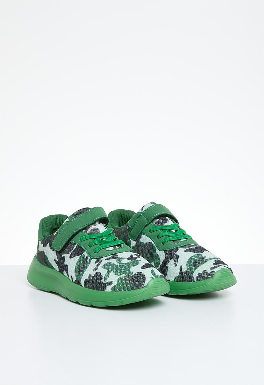 Pop Candy - Adjustable fastener strap sneakers - camo green