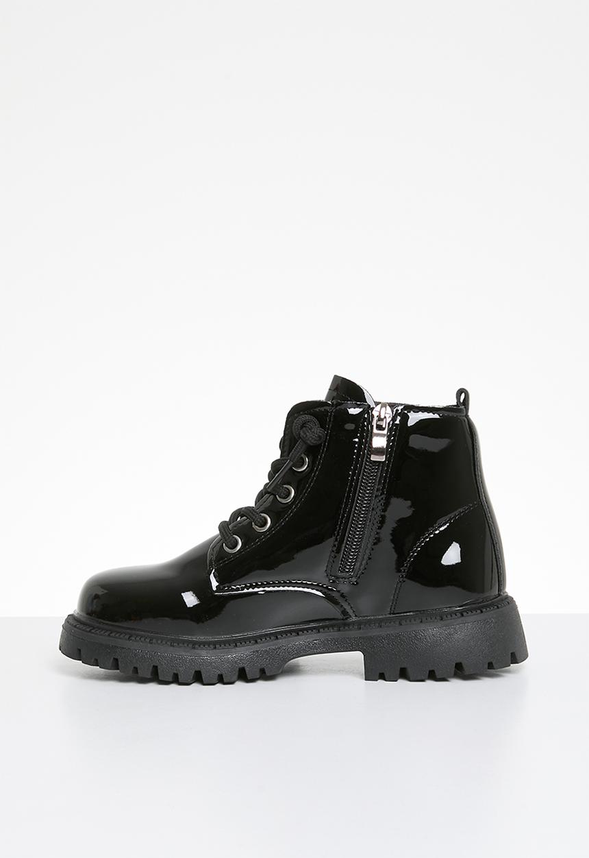 Pop Candy - Butterfly décor ankle boot - black