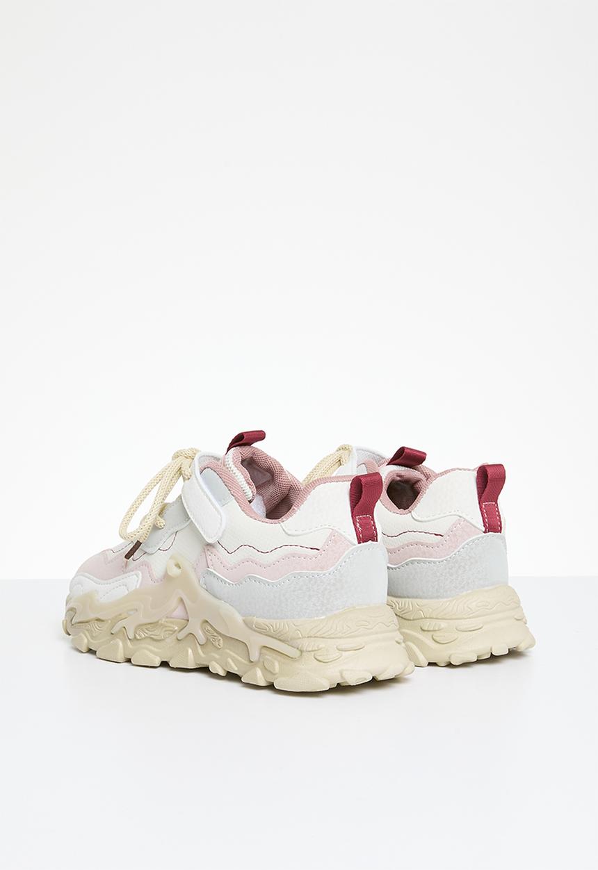 Pop Candy - Lace & adjustable strap chunky sneaker - pink