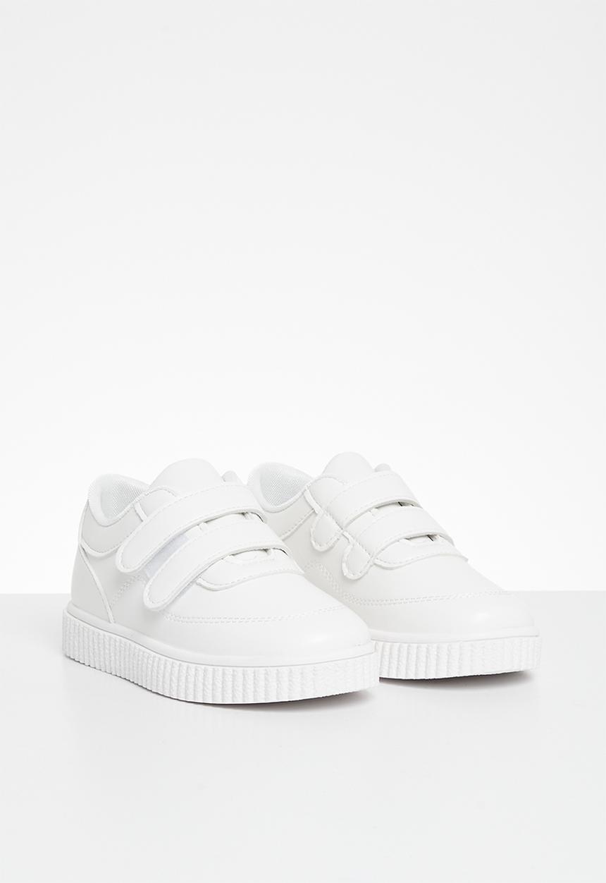 Pop Candy - Twin velcro strap sneaker - white
