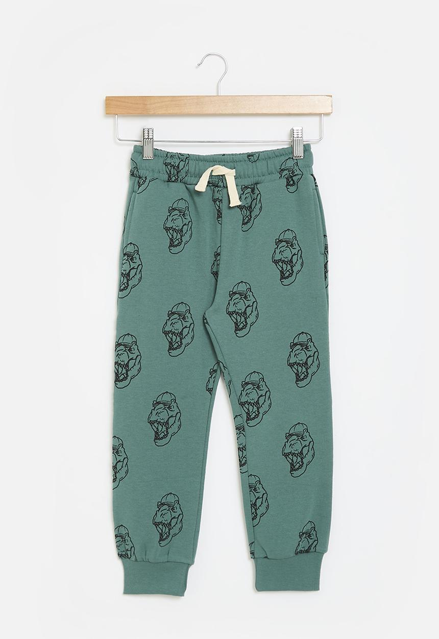Cotton On - Marlo trackpant - turtle green & dino cap yardage