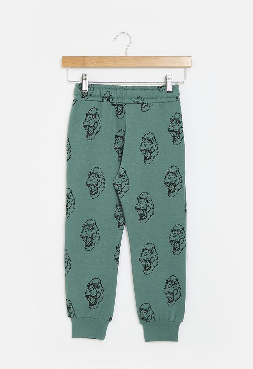 Cotton On - Marlo trackpant - turtle green & dino cap yardage