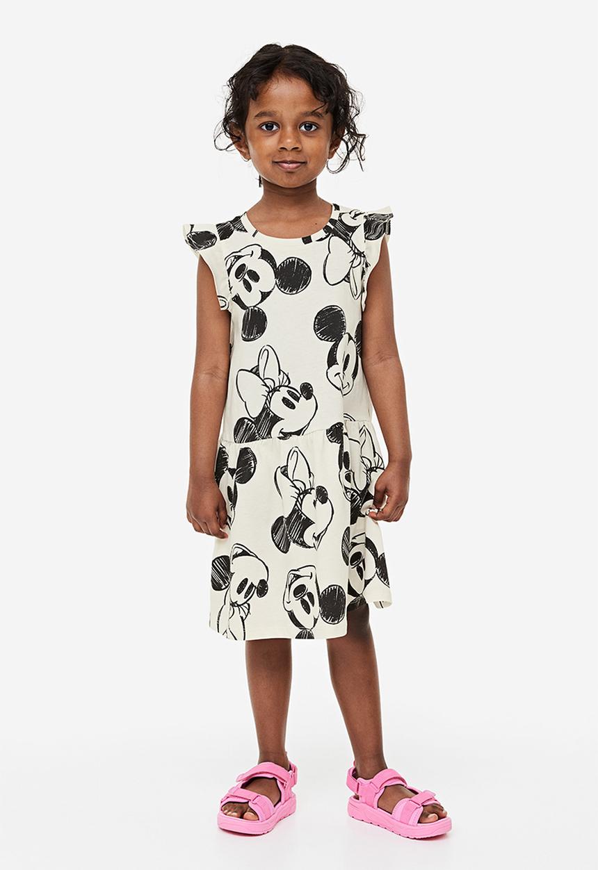 H&M - Printed cotton dress - white minnie mouse