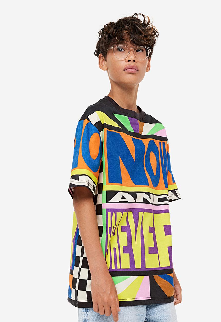 H&M - Printed t-shirt - black patterned