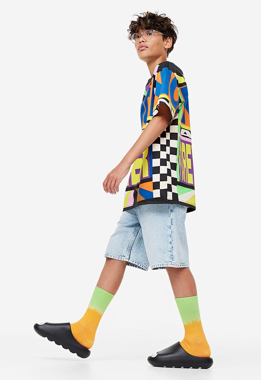 H&M - Printed t-shirt - black patterned