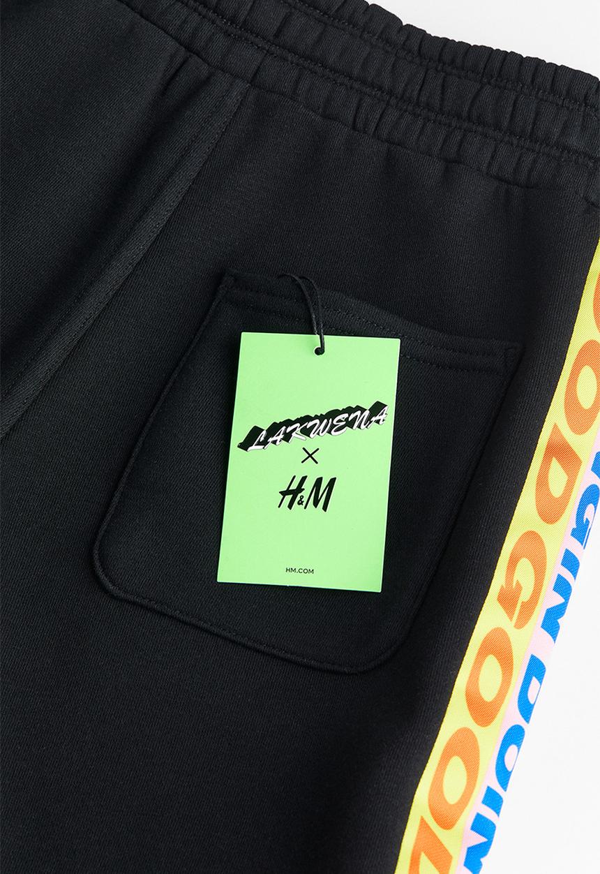 H&M - Printed pull-on shorts - black