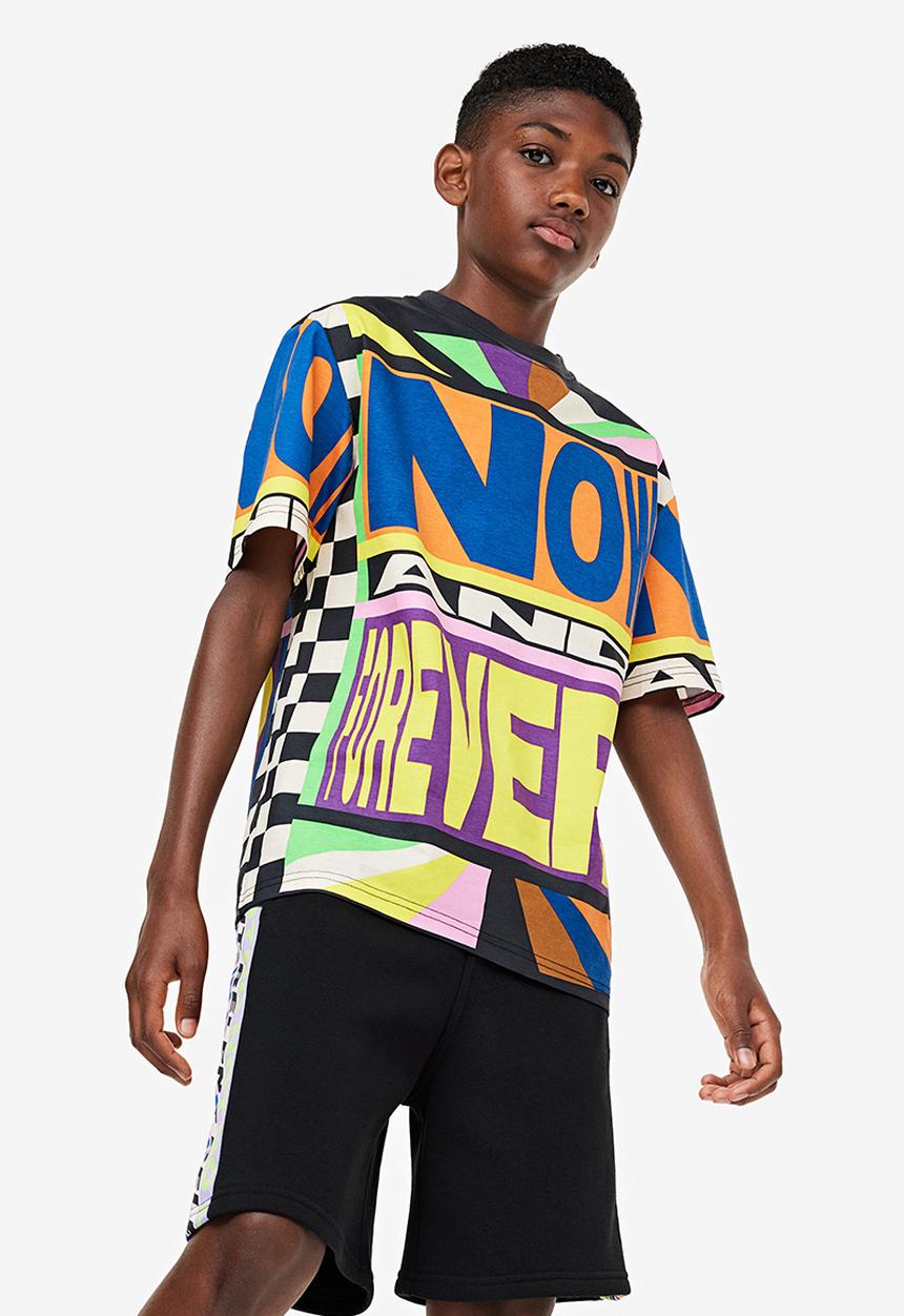 H&M - Printed pull-on shorts - black