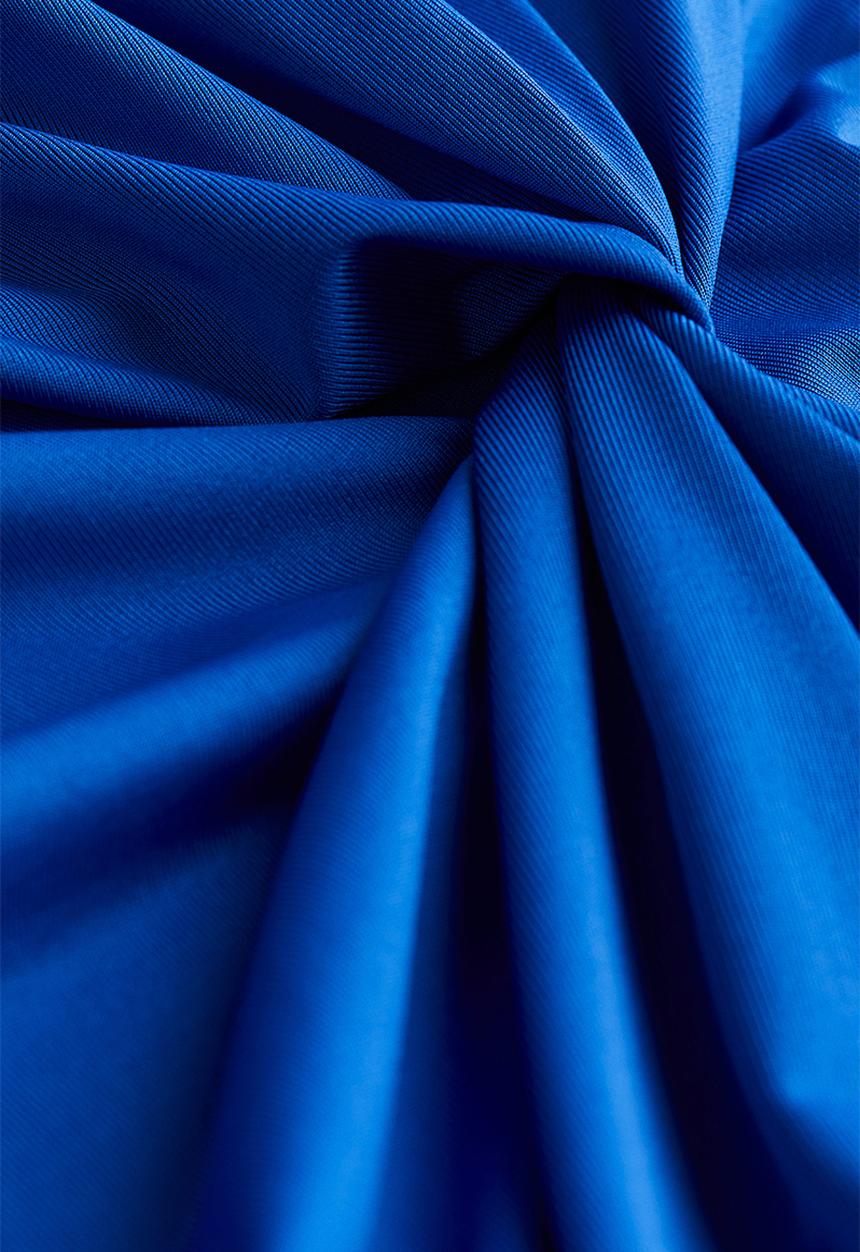 H&M - Twist-detail dress - bright blue