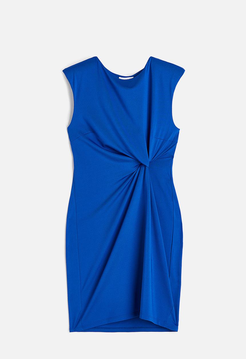 H&M - Twist-detail dress - bright blue