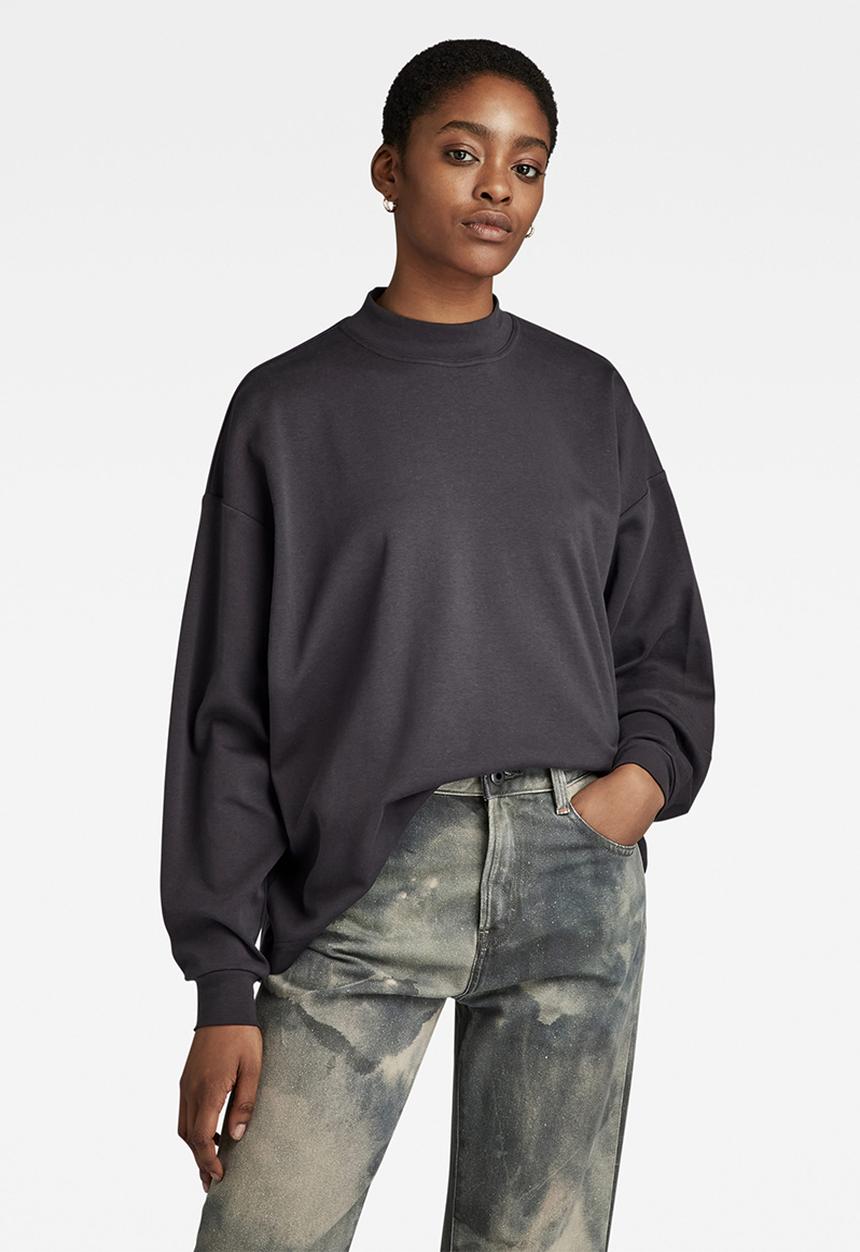 G-STAR - Moto logo xxl mock t long sleeve wmn - shadow