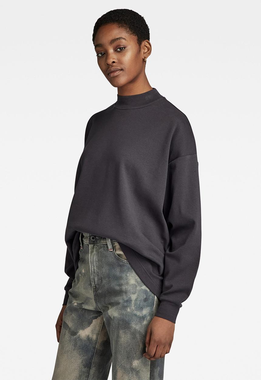 G-STAR - Moto logo xxl mock t long sleeve wmn - shadow