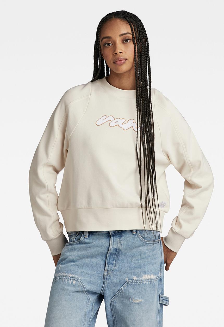 G-STAR - Cornely raw dot raglan r sw wmn - antique white