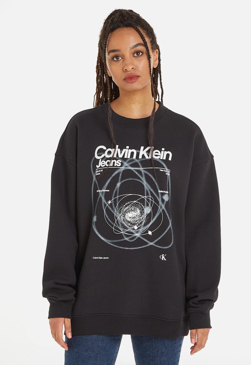 Calvin Klein - Galaxy aw boyfriend crewneck - ck black