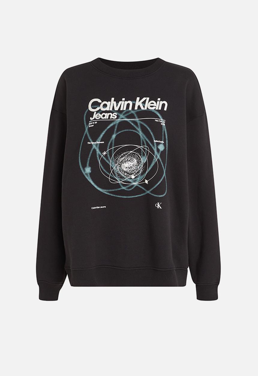 Calvin Klein - Galaxy aw boyfriend crewneck - ck black