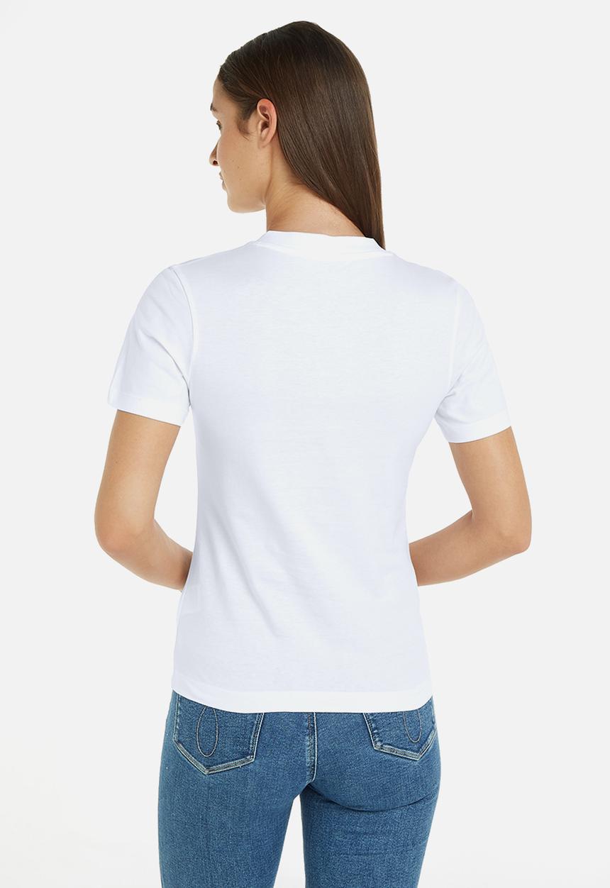 Calvin Klein - Monologo slim v-neck tee - bright white