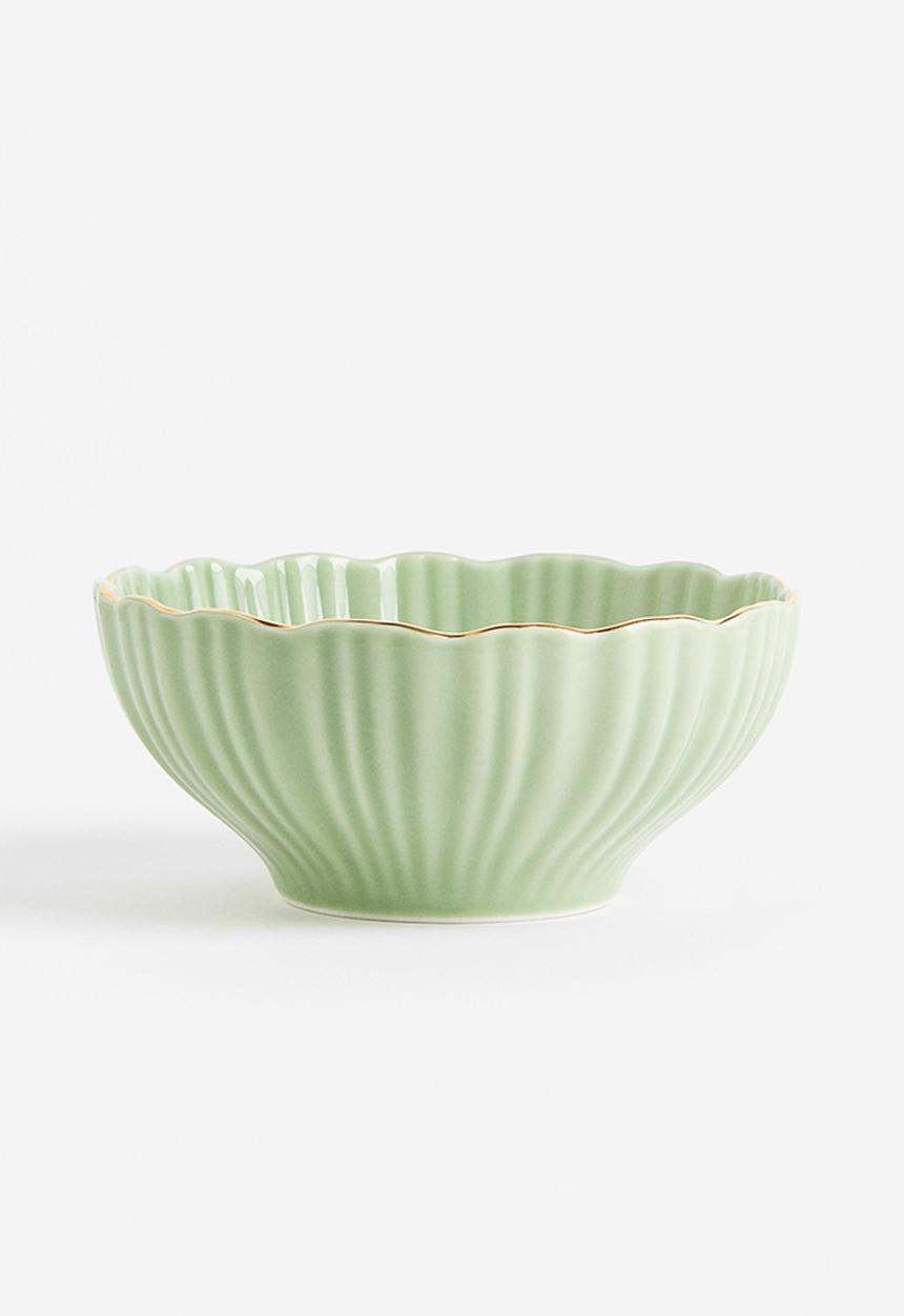 H&M - Porcelain serving bowl - light green