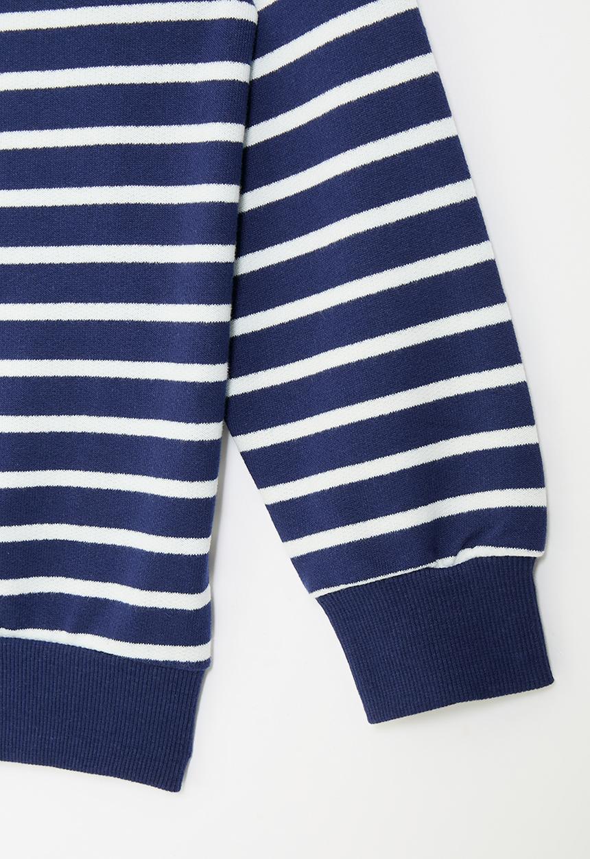 Pop Candy - Striped sweat top - white & blue