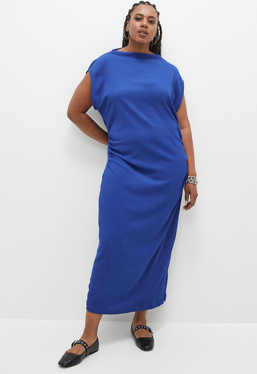 Superbalist - Extended sleeve texture midi dress - surf the web