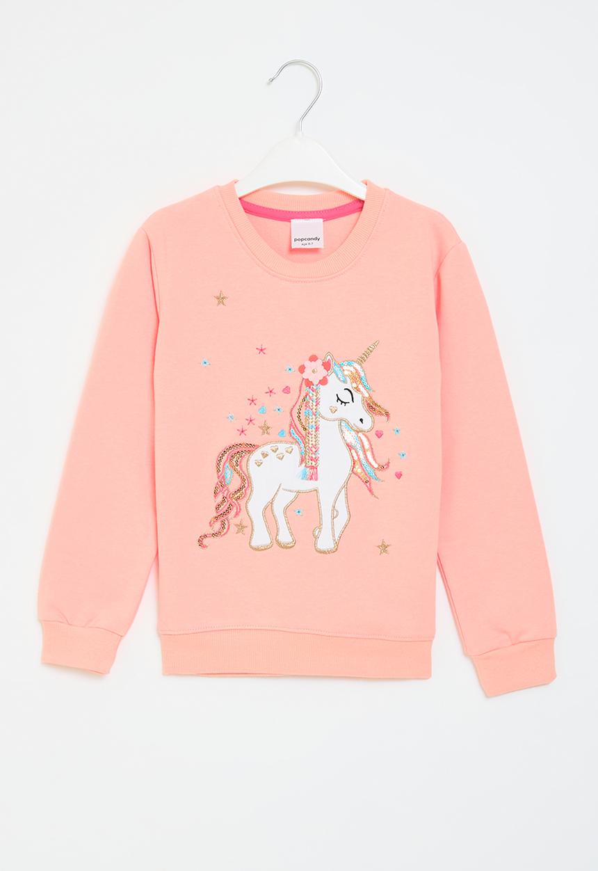 Pop Candy - Printed sweat top - pink & white