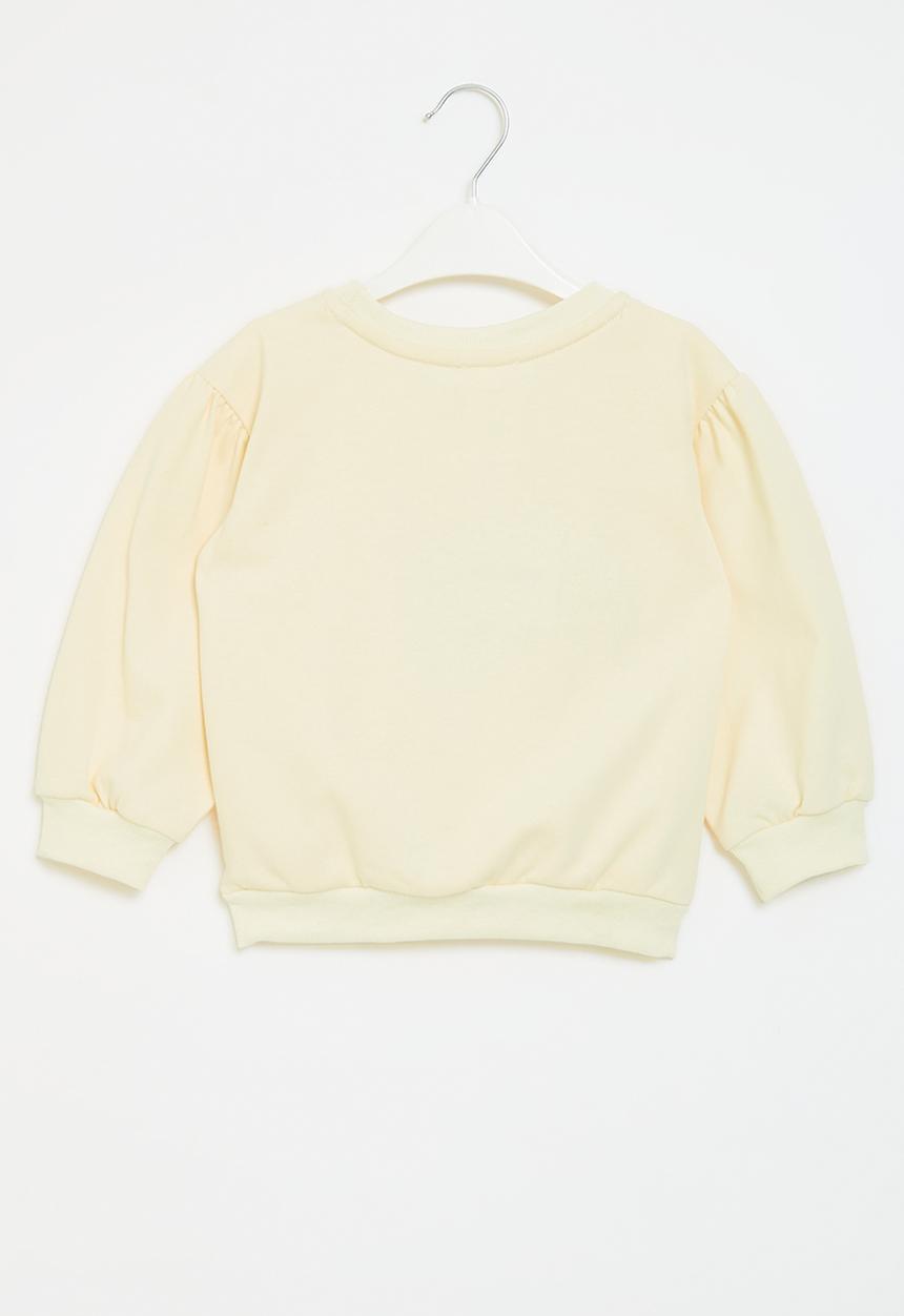 Pop Candy - Heart print sweat top - white & pink