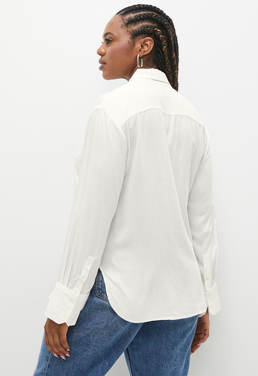 MANGO - Plus Shirt Galin - White