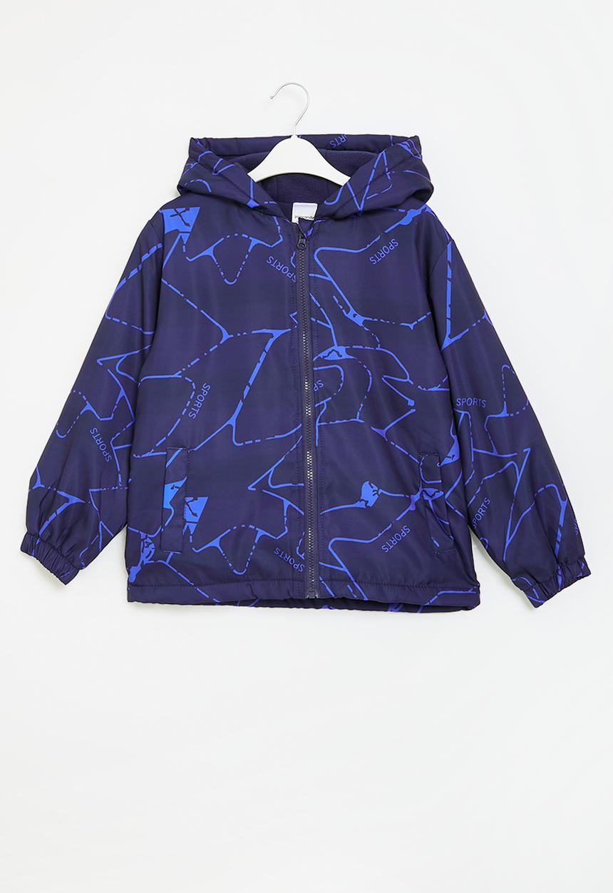 Pop Candy - Printed hooded jacket - light & dark blue