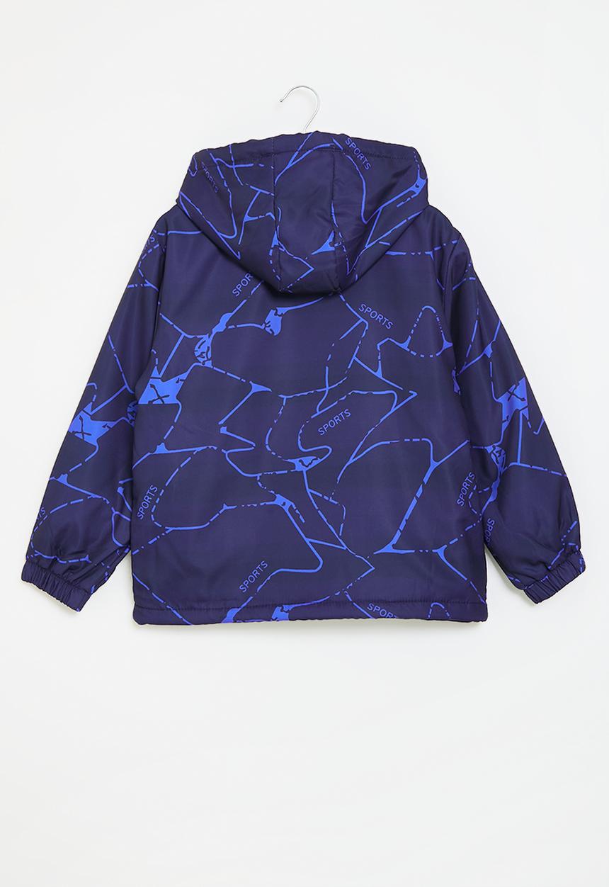Pop Candy - Printed hooded jacket - light & dark blue