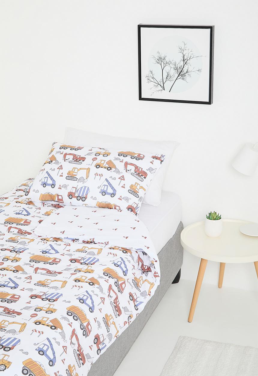 Sixth Floor - Digger reversible print duvet cover set - multi
