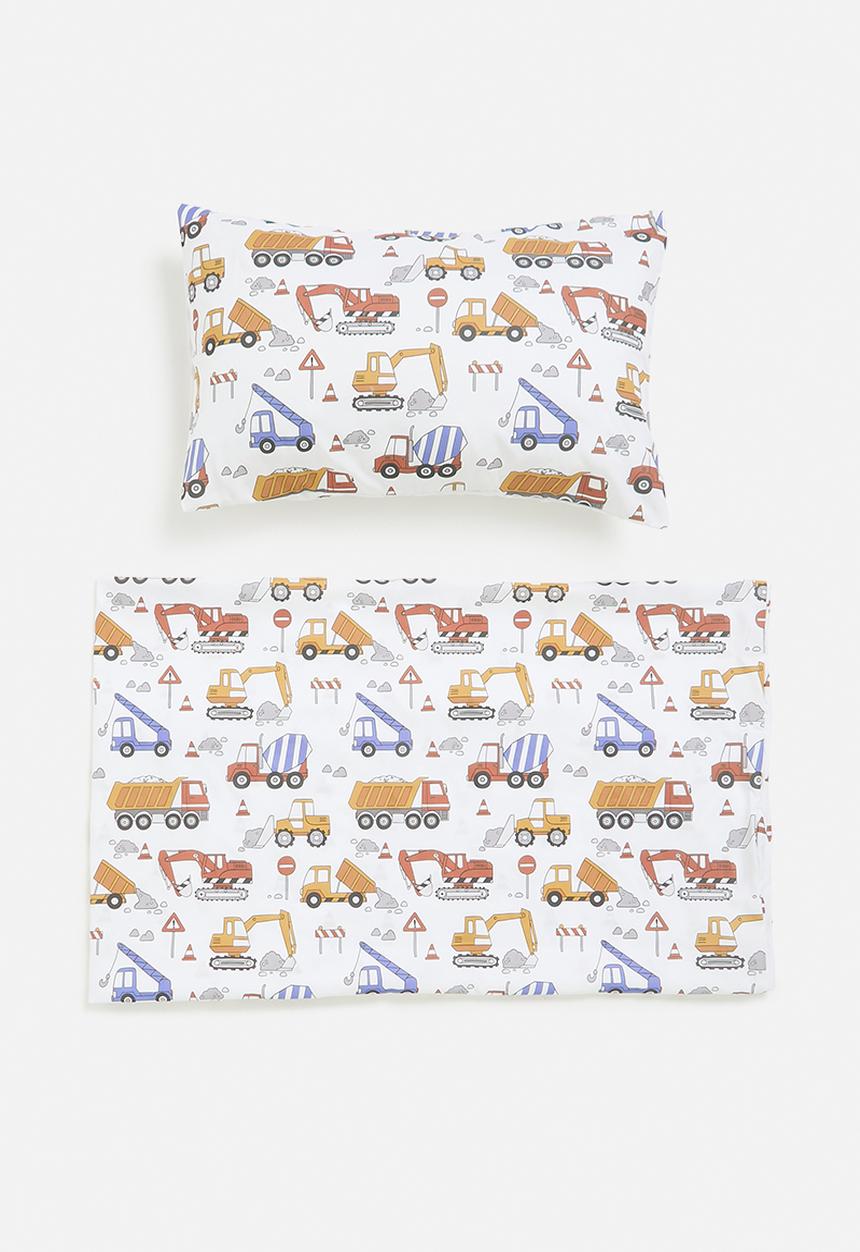 Sixth Floor - Digger reversible print duvet cover set - multi