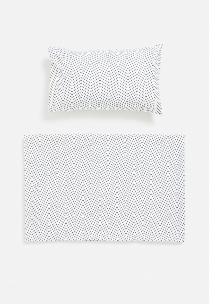 Sixth Floor - Zakari duvet cover - grey & white