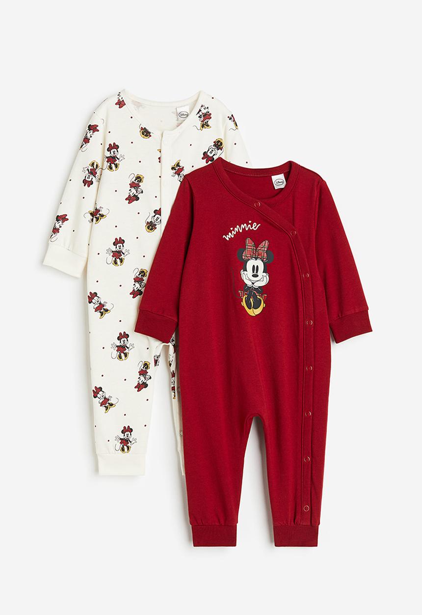 H&M - 2-Pack printed pyjamas - Red Minnie Mouse 