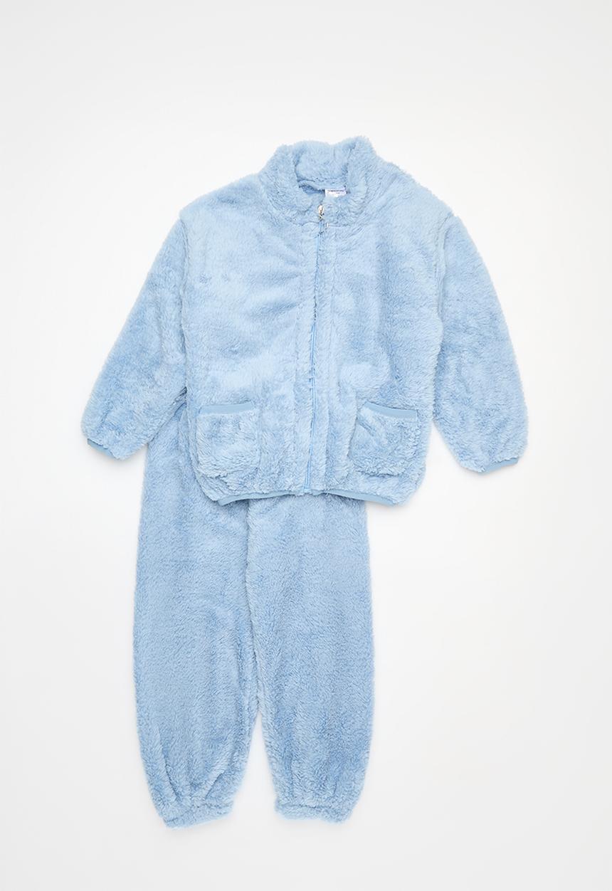 Pop Candy - Teddy fleece lounge wear  set - blue