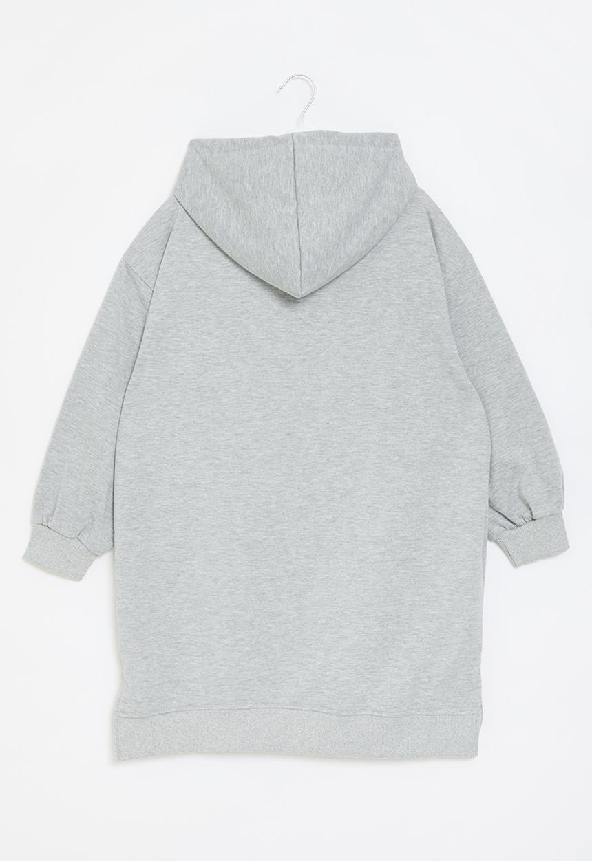 Pop Candy - Hooded sweat dress - grey