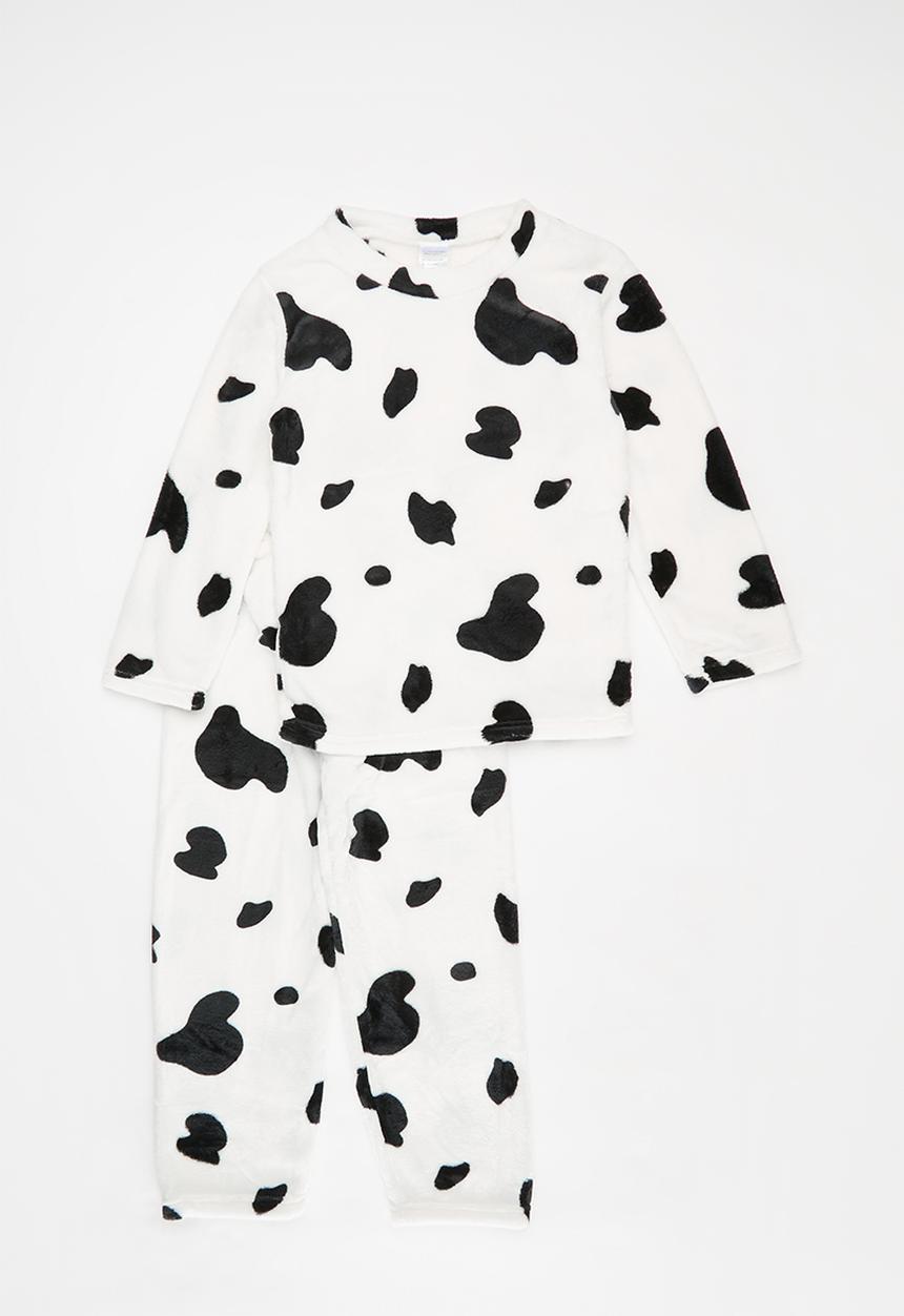 Pop Candy - Teddy fleece pj set - black & white