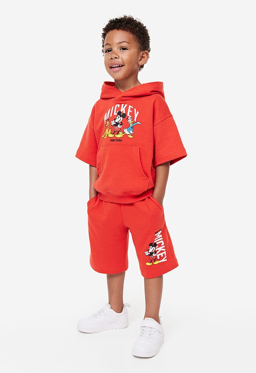 H&M - 2-Piece printed sweatshirt set - red mickey mouse 