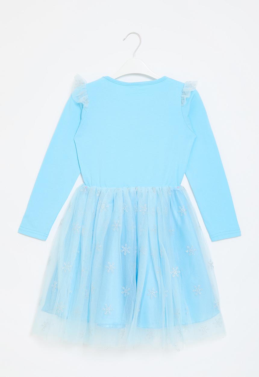 Pop Candy - Frilled sleeve mesh dress - blue