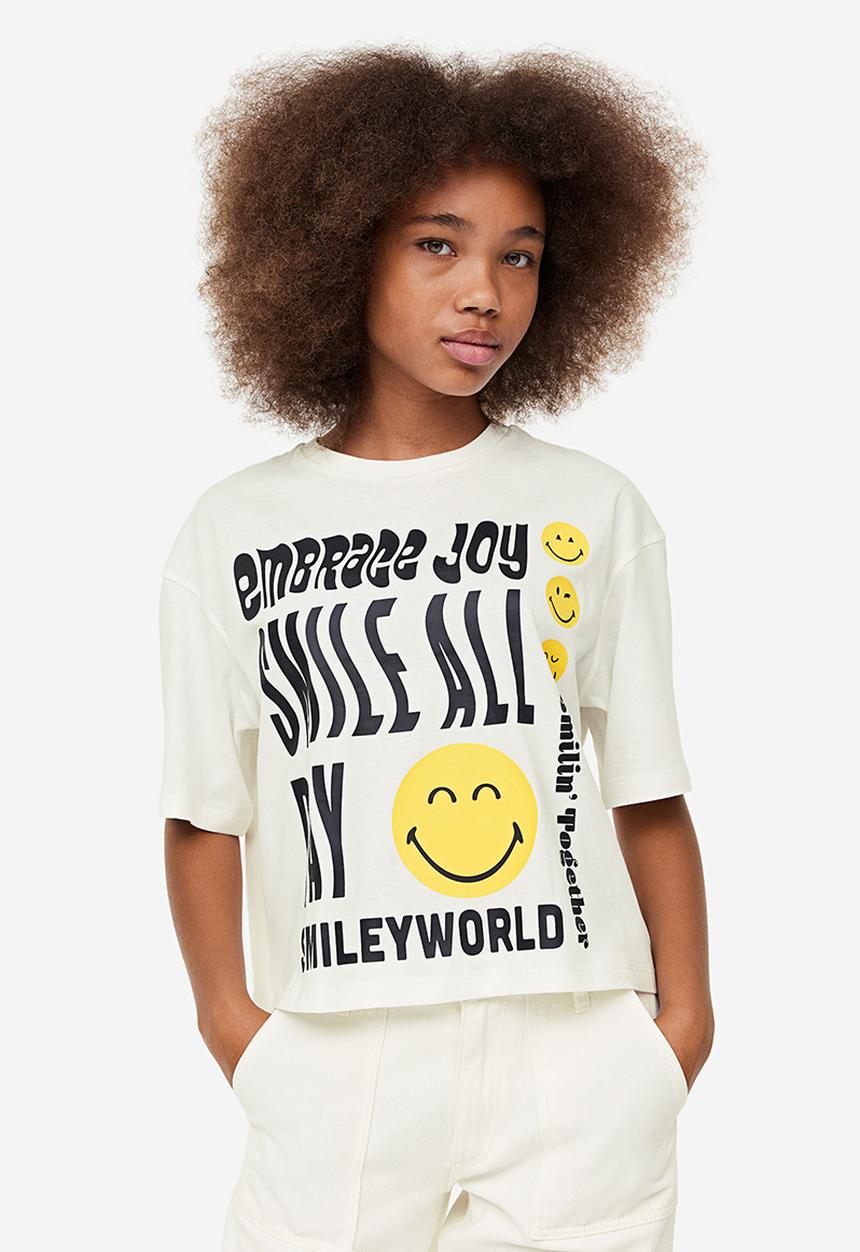 H&M - 2-Pack printed T-shirts - black smileyworld®
