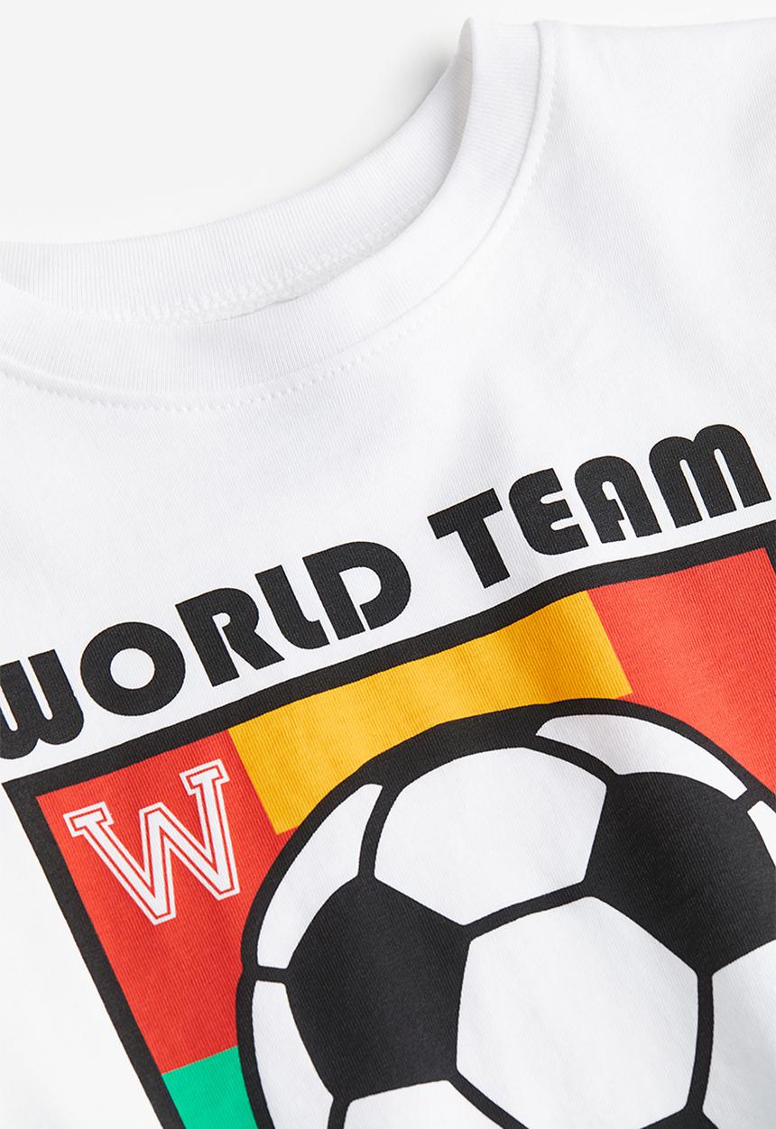 H&M - Cotton T-shirt - white football