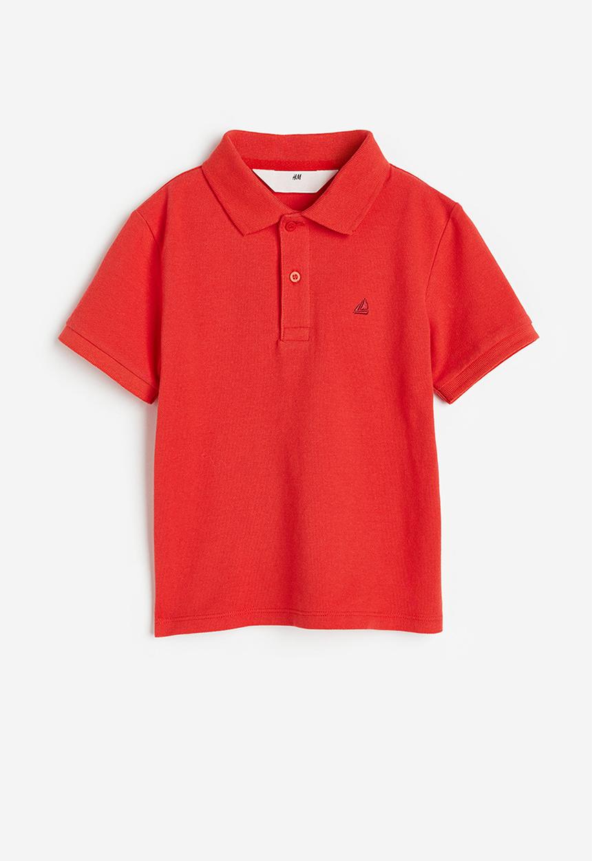 H&M - Cotton piqué polo shirt - bright red