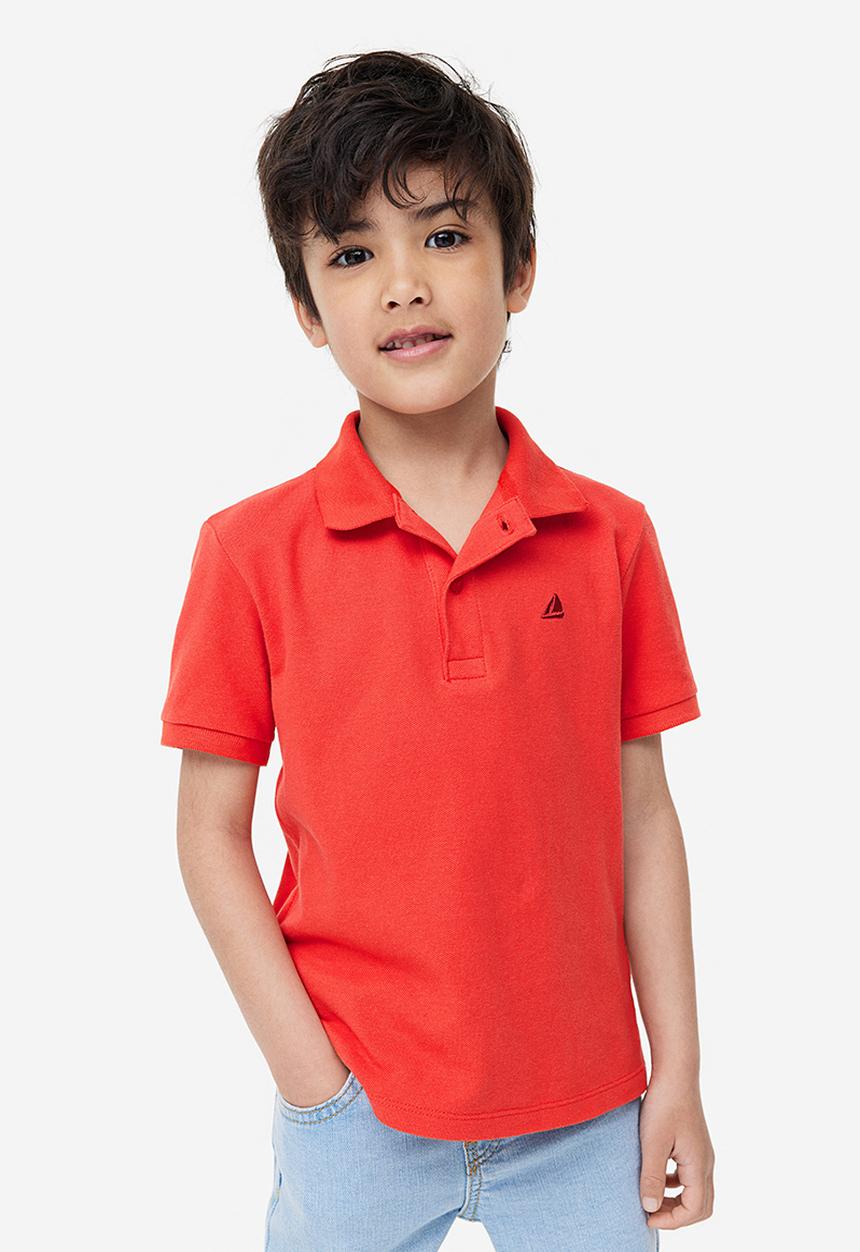 H&M - Cotton piqué polo shirt - bright red